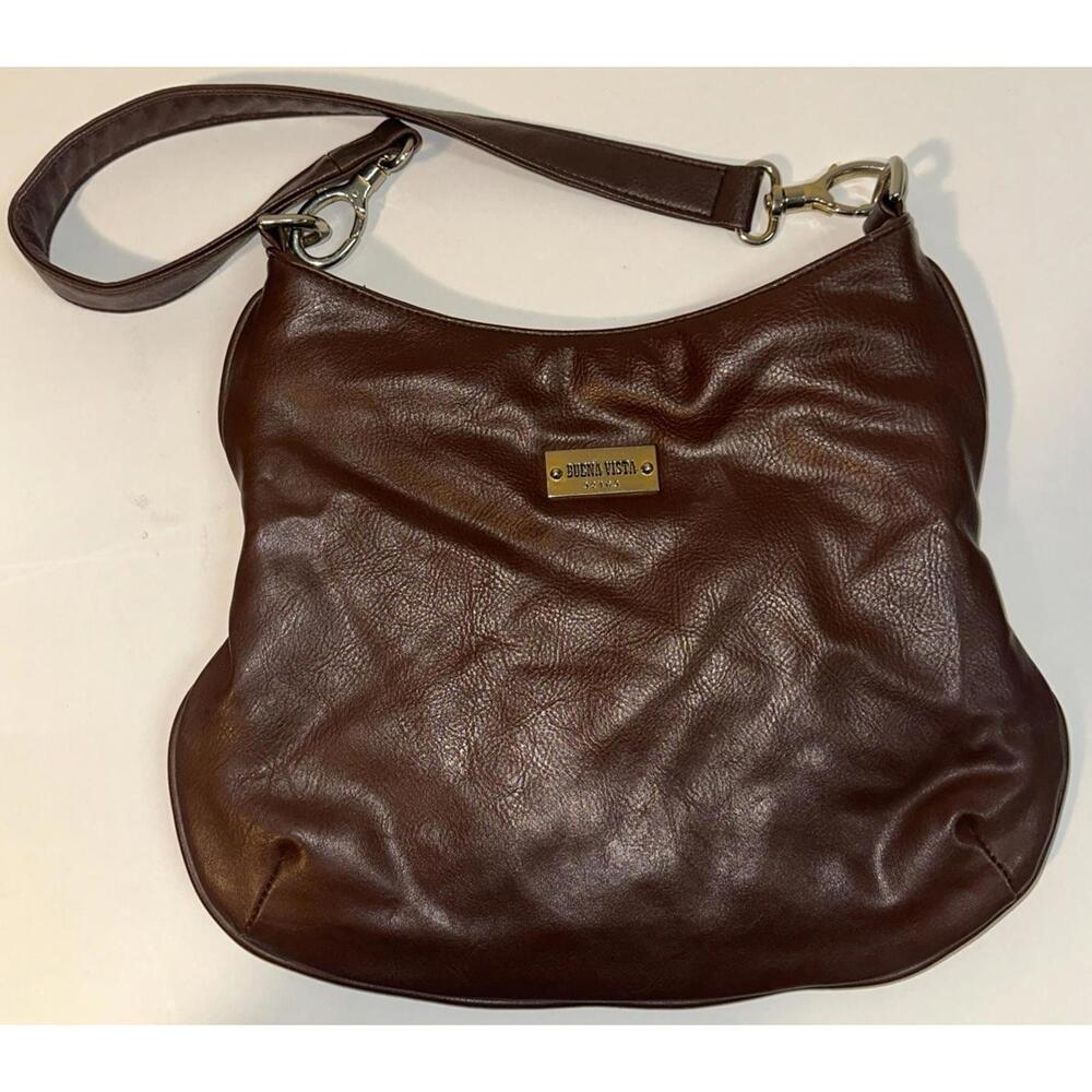 Womens Vintage Buena Vista Leather Handbag Purse Med Sized Carry Bag Super Soft